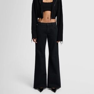 NWT 7 For All Mankind mid rise Black Spencer Flare Jeans,size 29